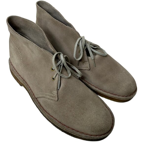 Clarks Originals Desert Boots Mens Size 7.5 Beige Sand Suede Crepe Sole Chukka - Picture 1 of 8